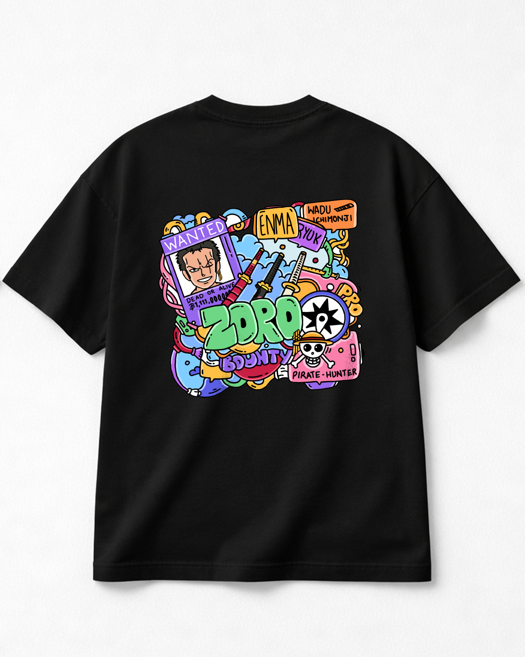 Zoro - Oversized Black T-Shirt