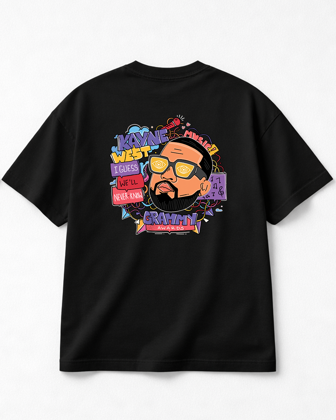 Kanye - Oversized Black T-Shirt