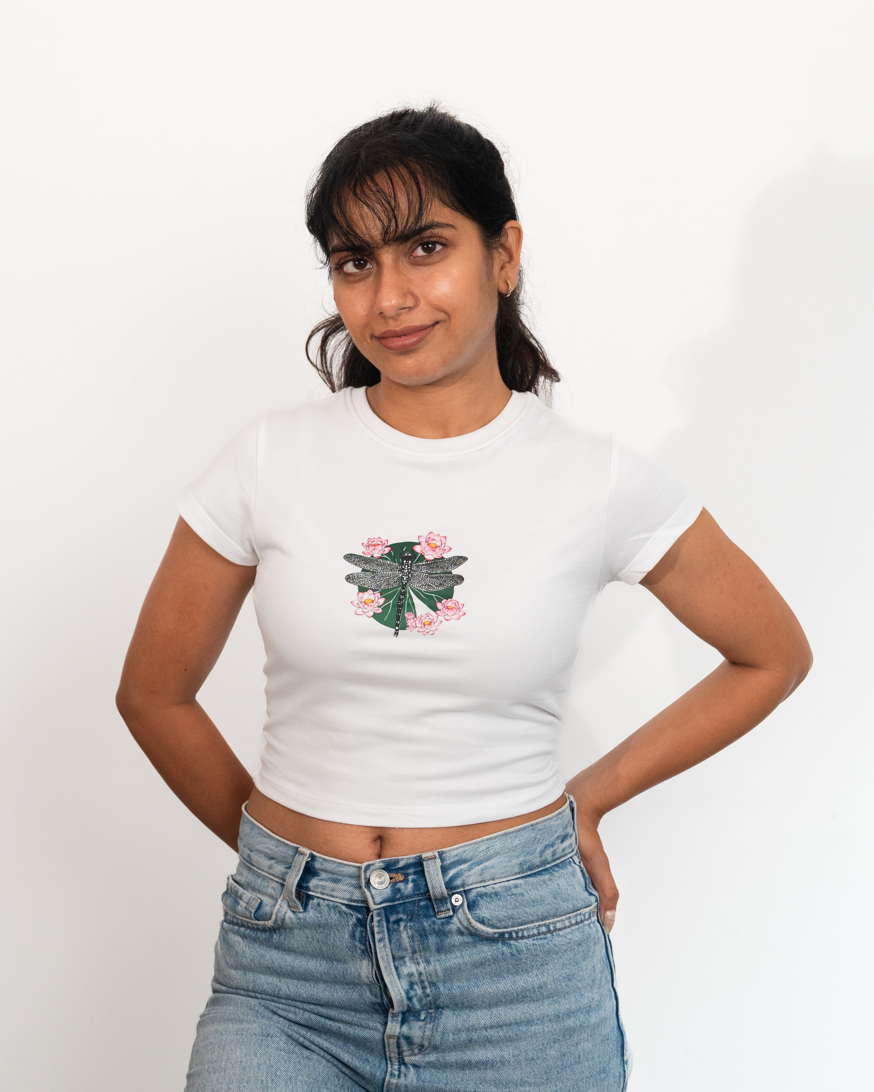 Serene Wings - Baby Fit White T-Shirt