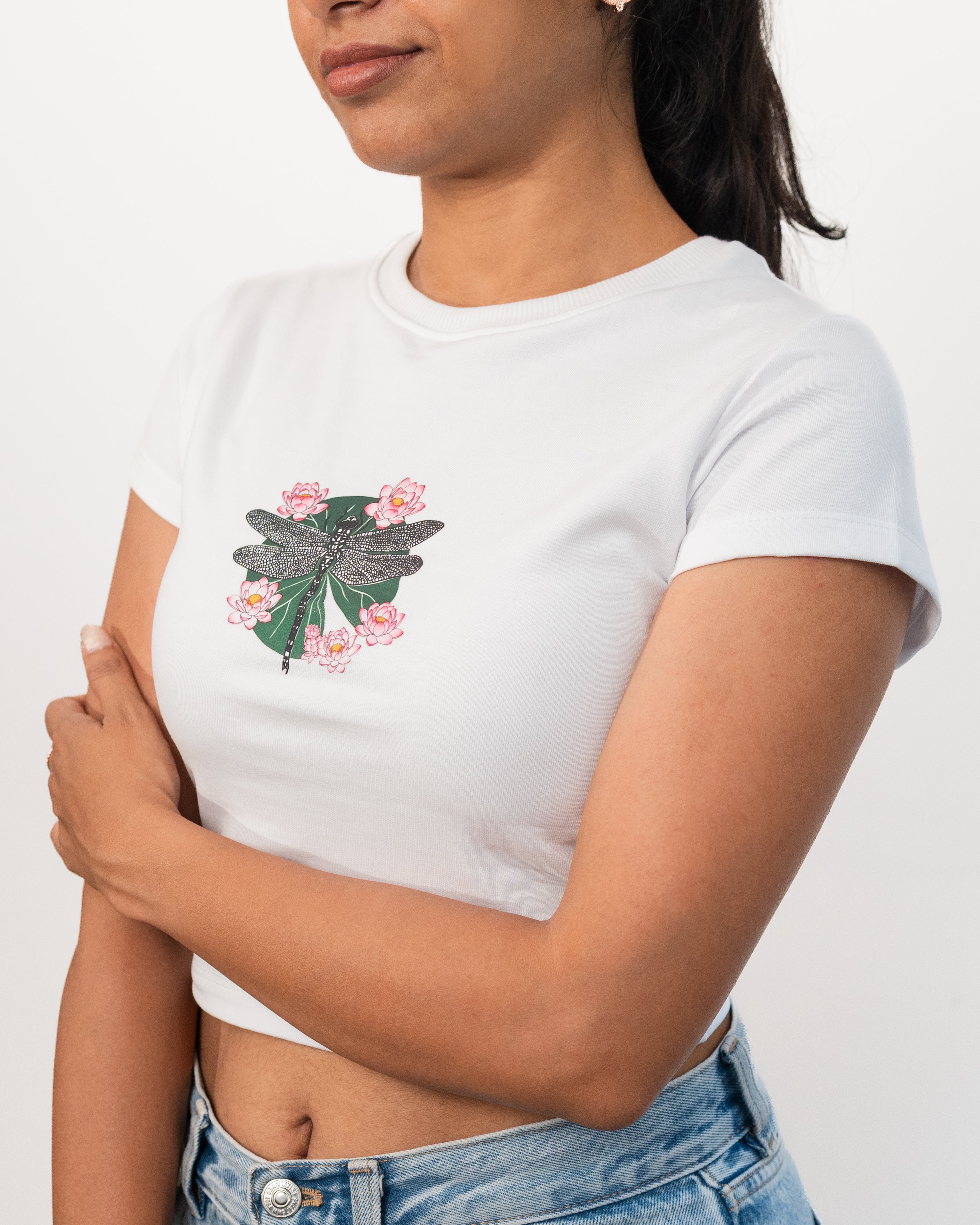 Serene Wings - Baby Fit White T-Shirt