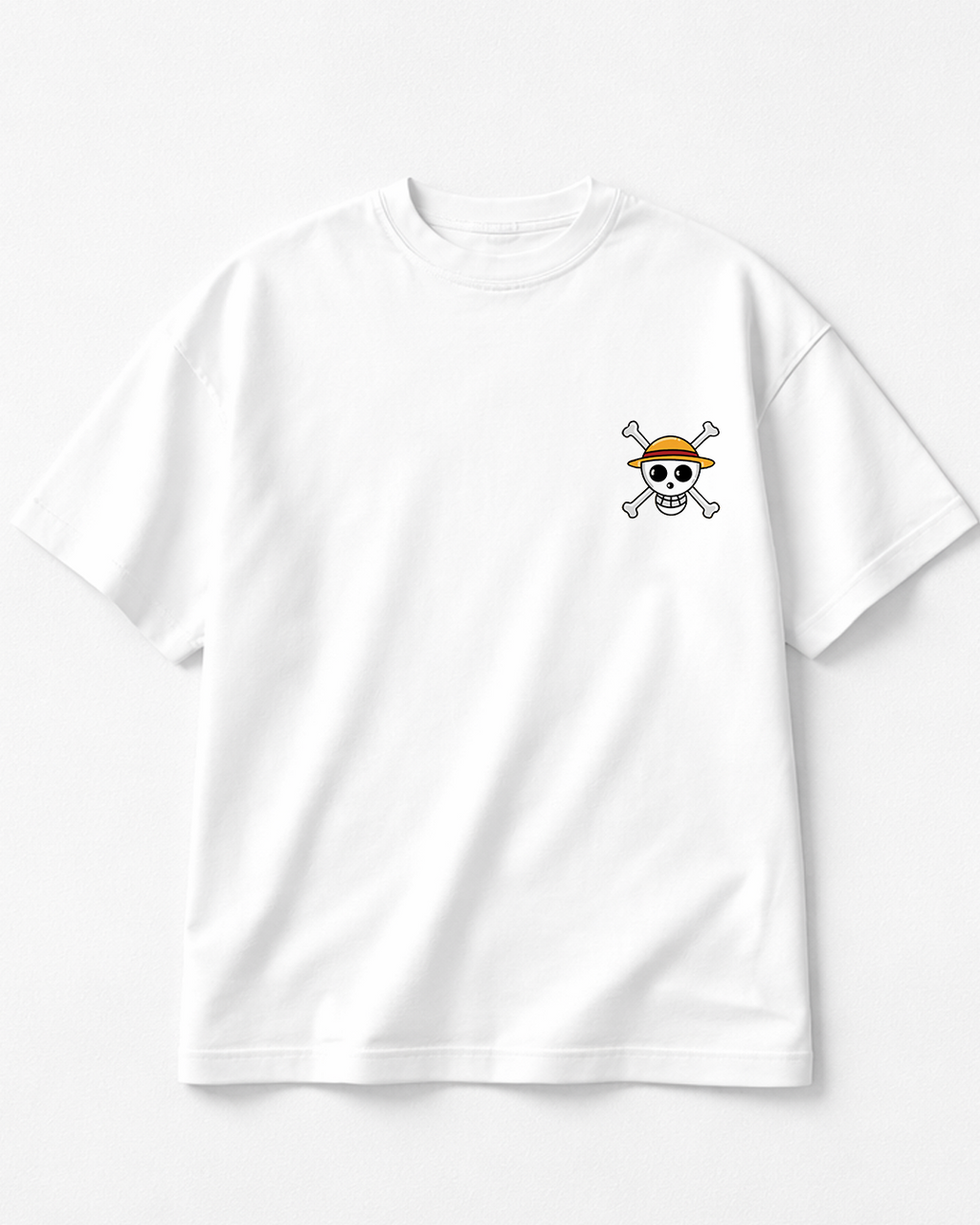 One Piece - Oversized White T-Shirt