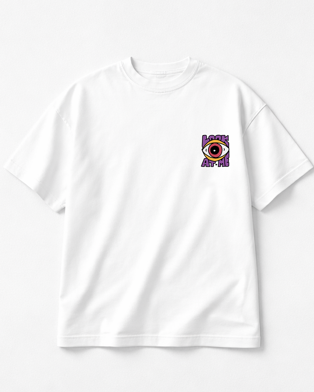Look at me - Oversized White T-Shirt