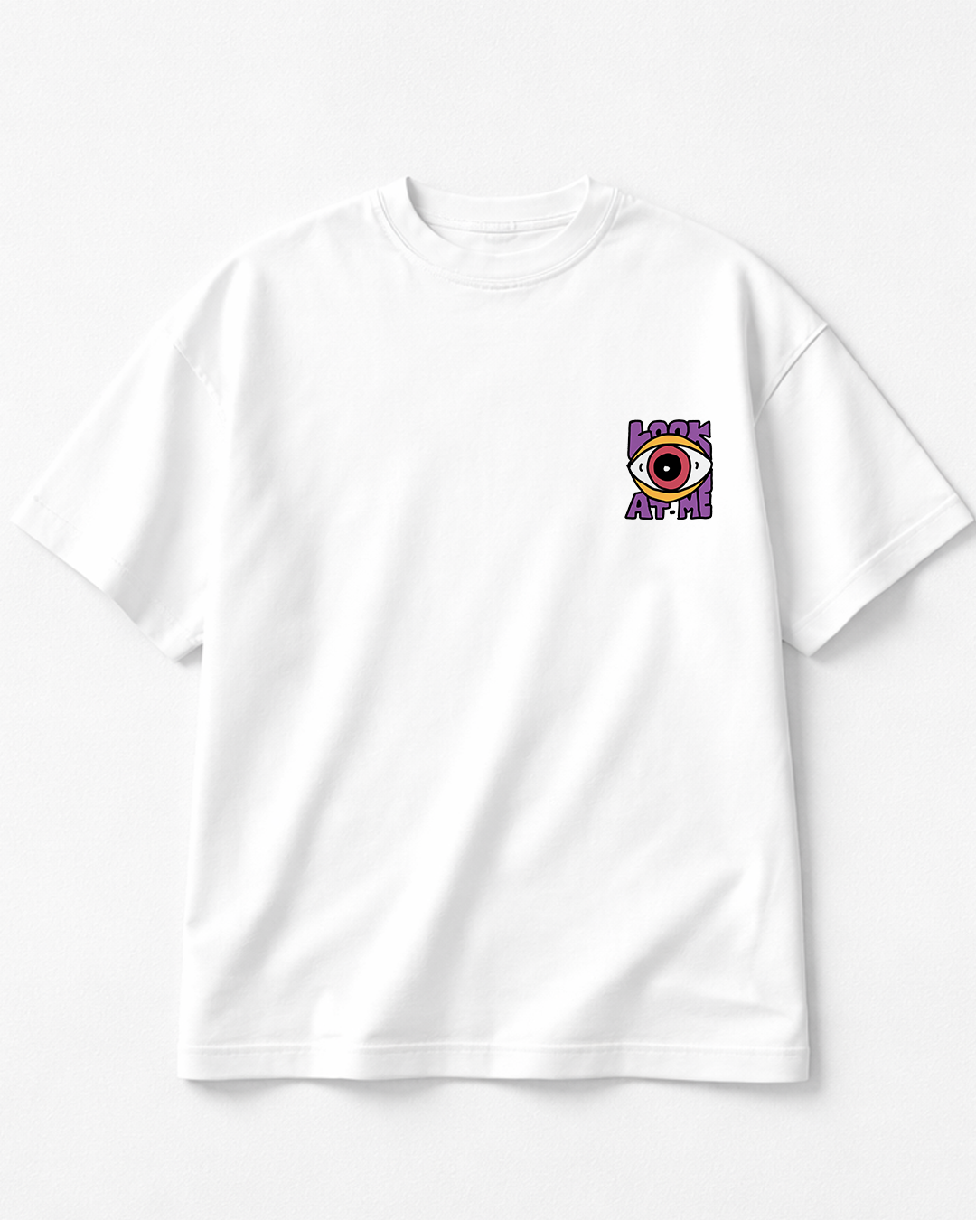 Look at me - Oversized White T-Shirt
