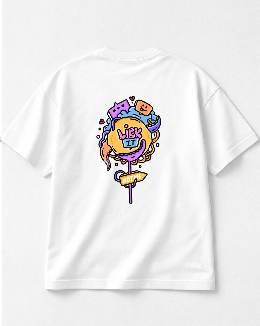 Lick It - Oversized White T-Shirt