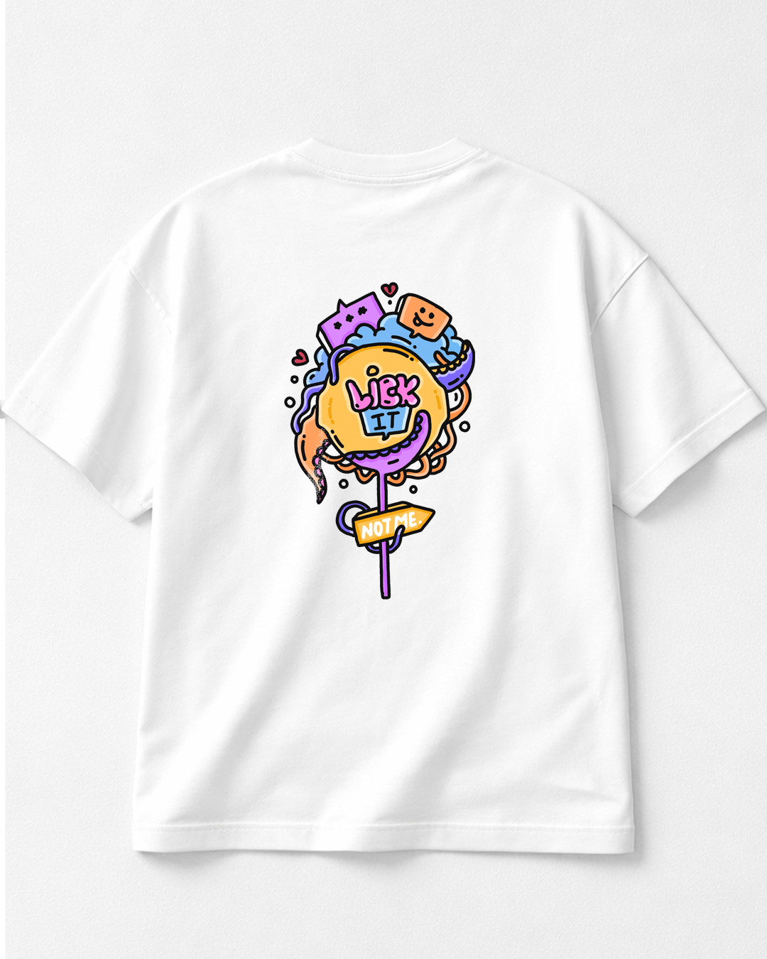 Lick It - Oversized White T-Shirt