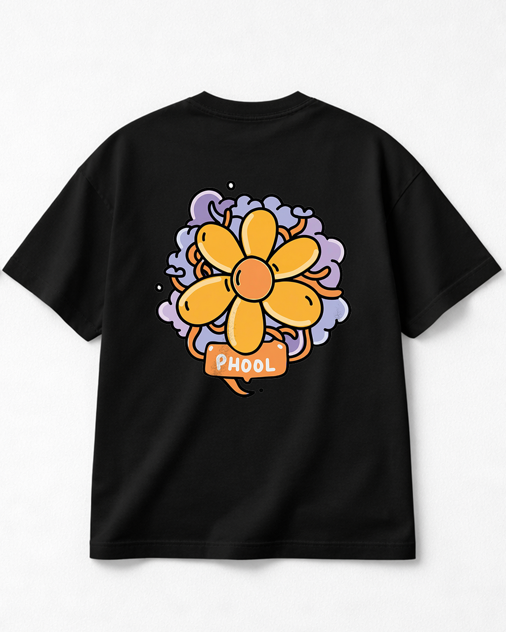 Phool - Oversized Black T-Shirt