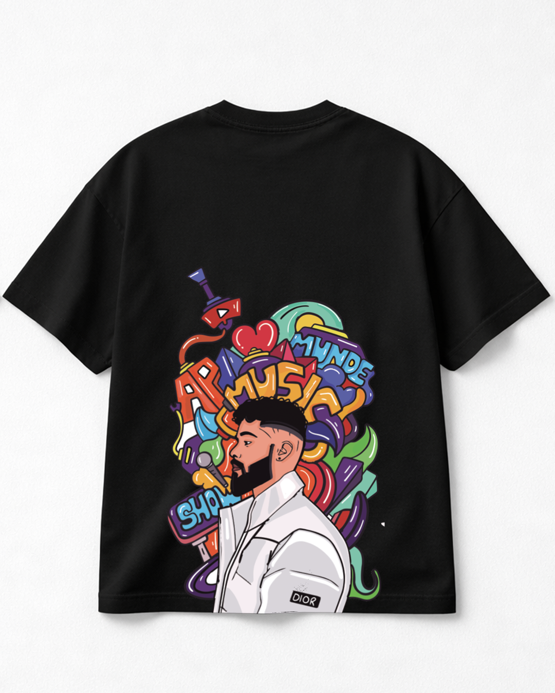 AP Dhillon - Oversized Black T-Shirt