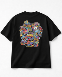Astro Love - Oversized Black T-Shirt