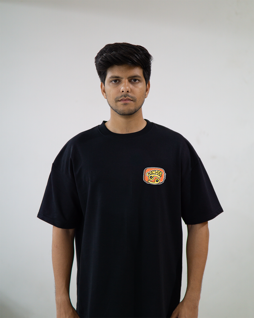 Astro Love - Oversized Black T-Shirt