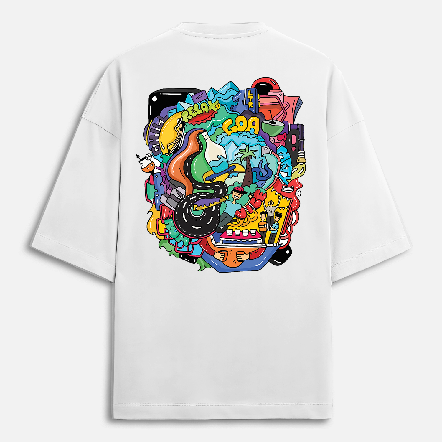 Goa - Oversized White T-Shirt