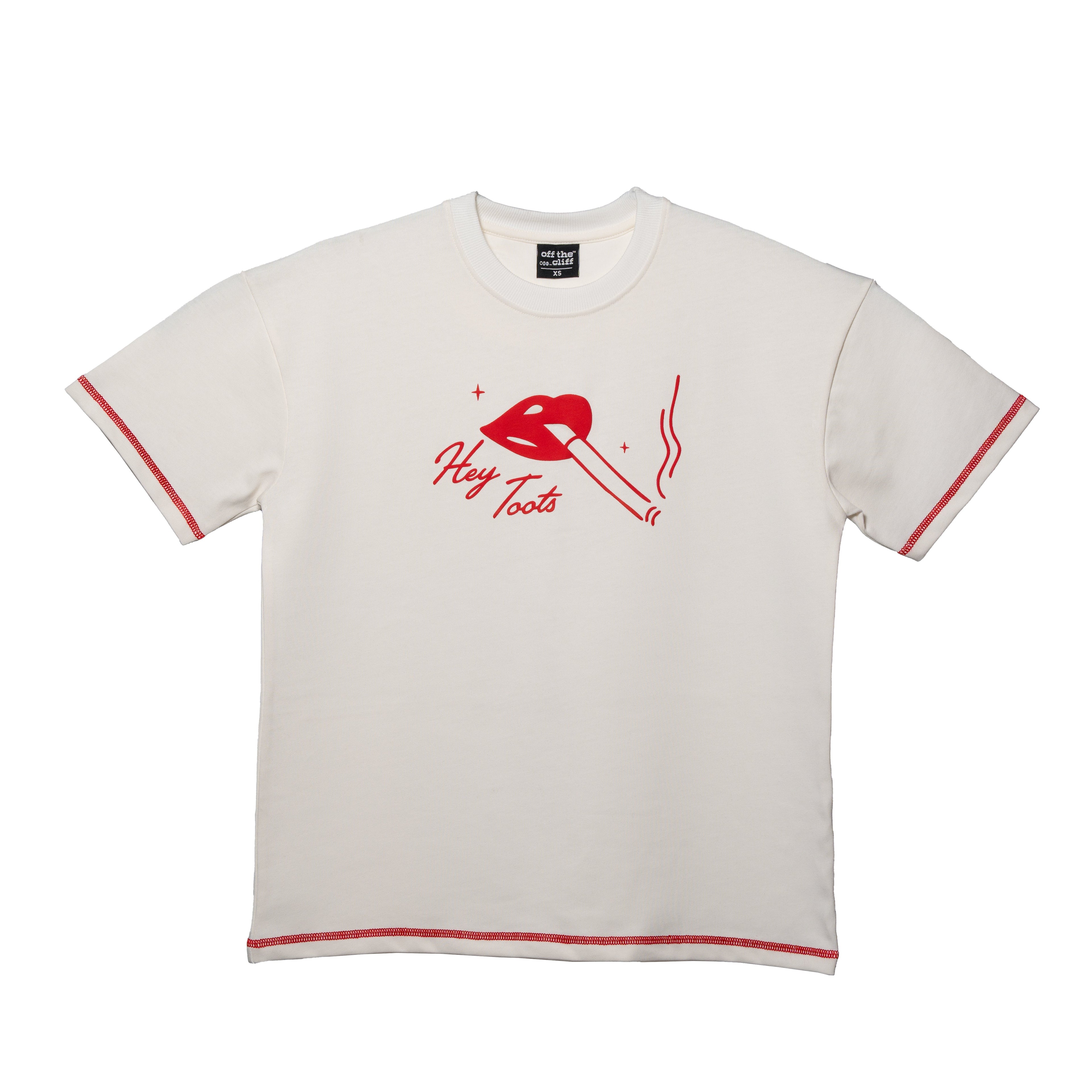 Hey Toots - Oversized Ivory T-Shirt