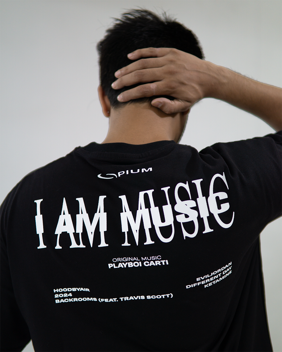 I AM MUSIC Playboi Carti Oversized Black T-Shirt – OTC