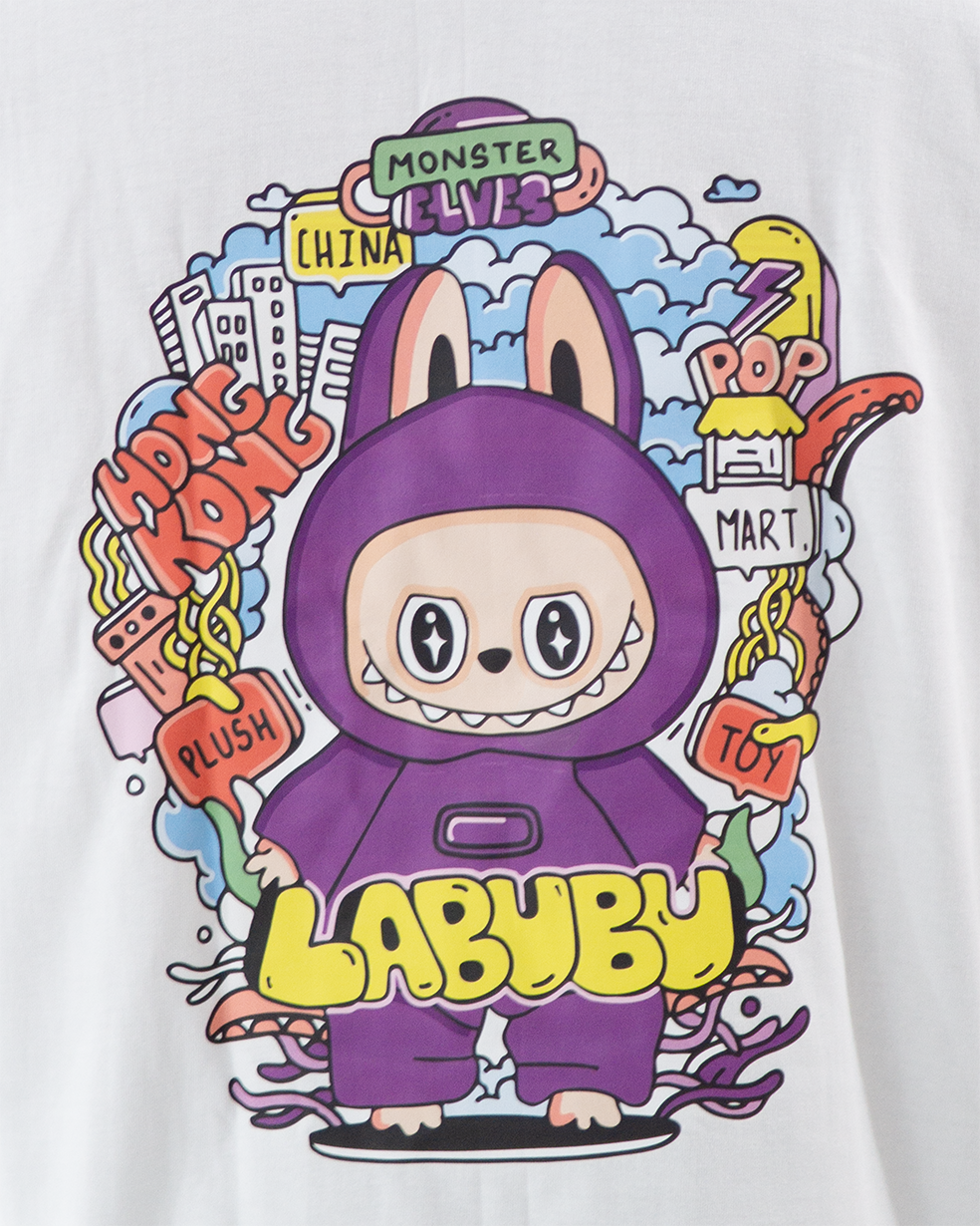 Labubu - Oversized White T-Shirt | Mystery Colours
