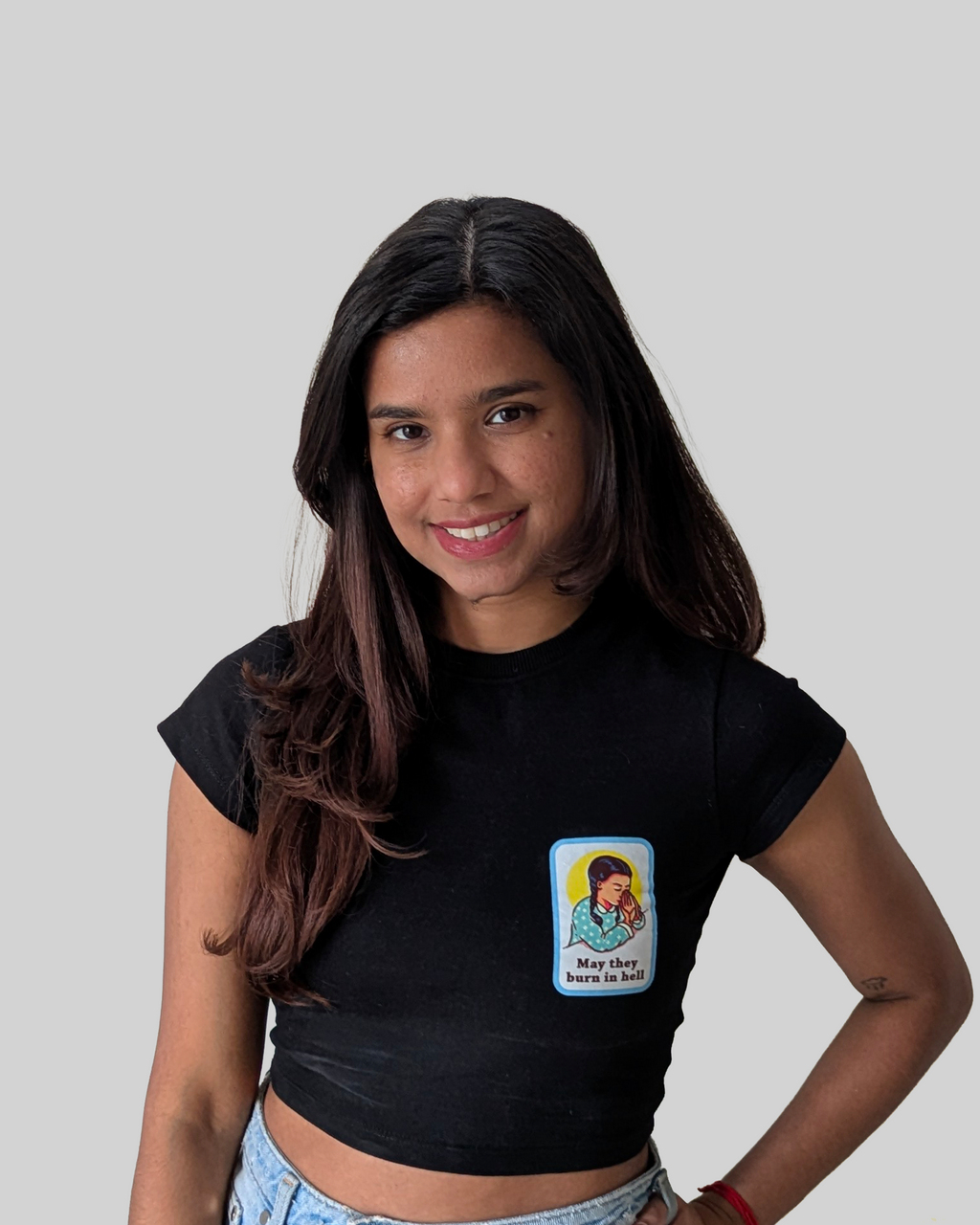 Burn in Hell - Baby Fit Black T-Shirt