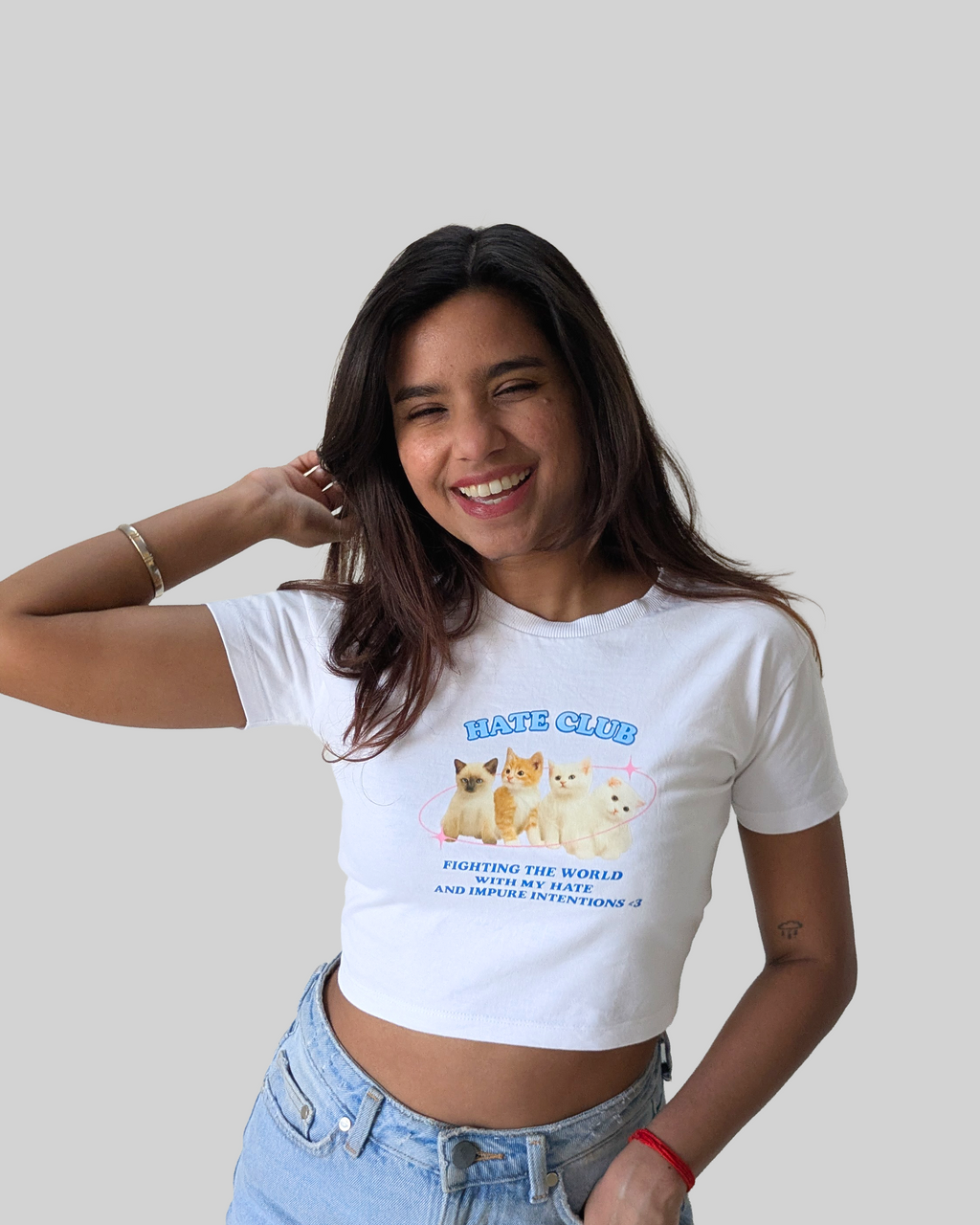 Hate Club - Baby Fit White T-Shirt