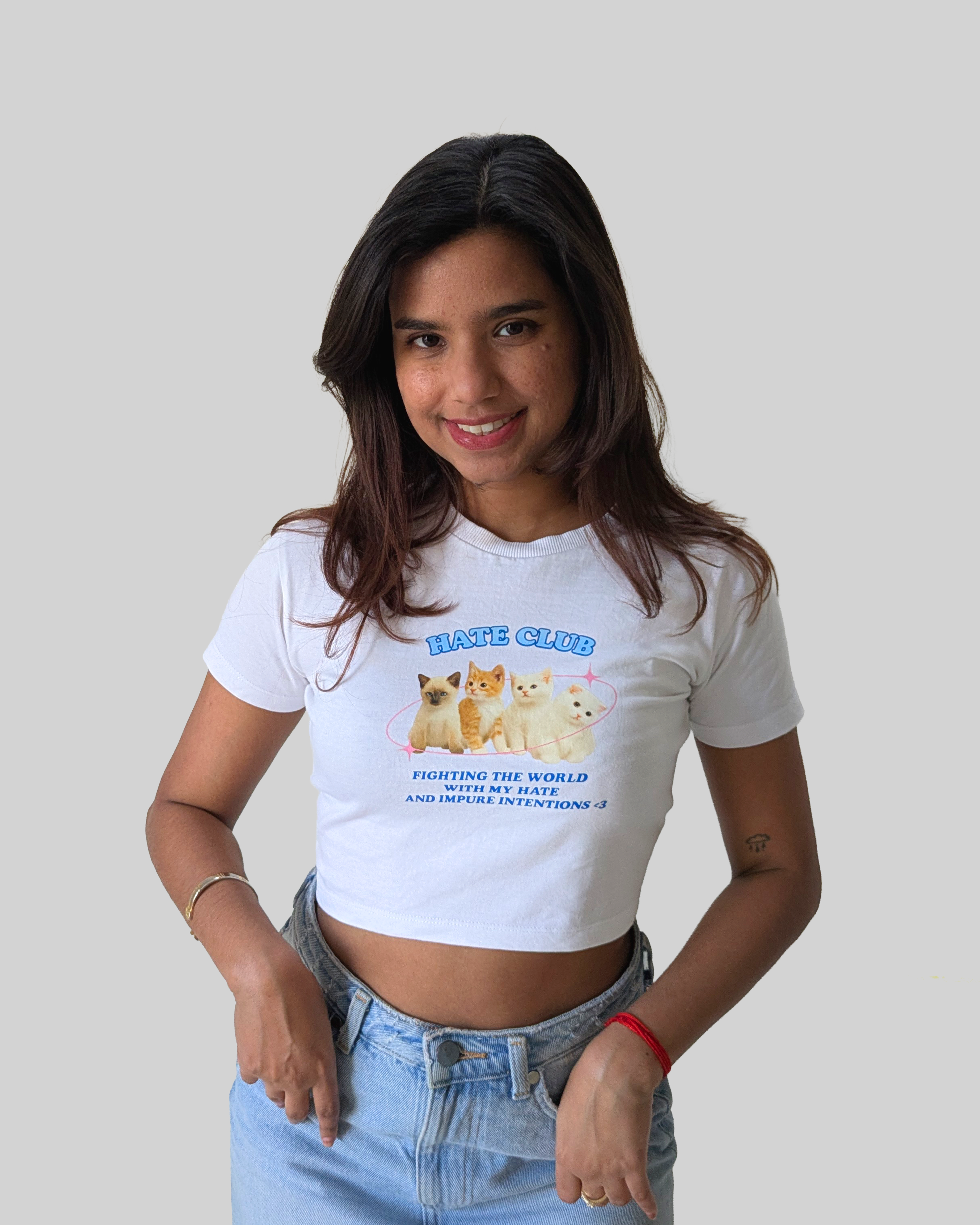 Hate Club - Baby Fit White T-Shirt