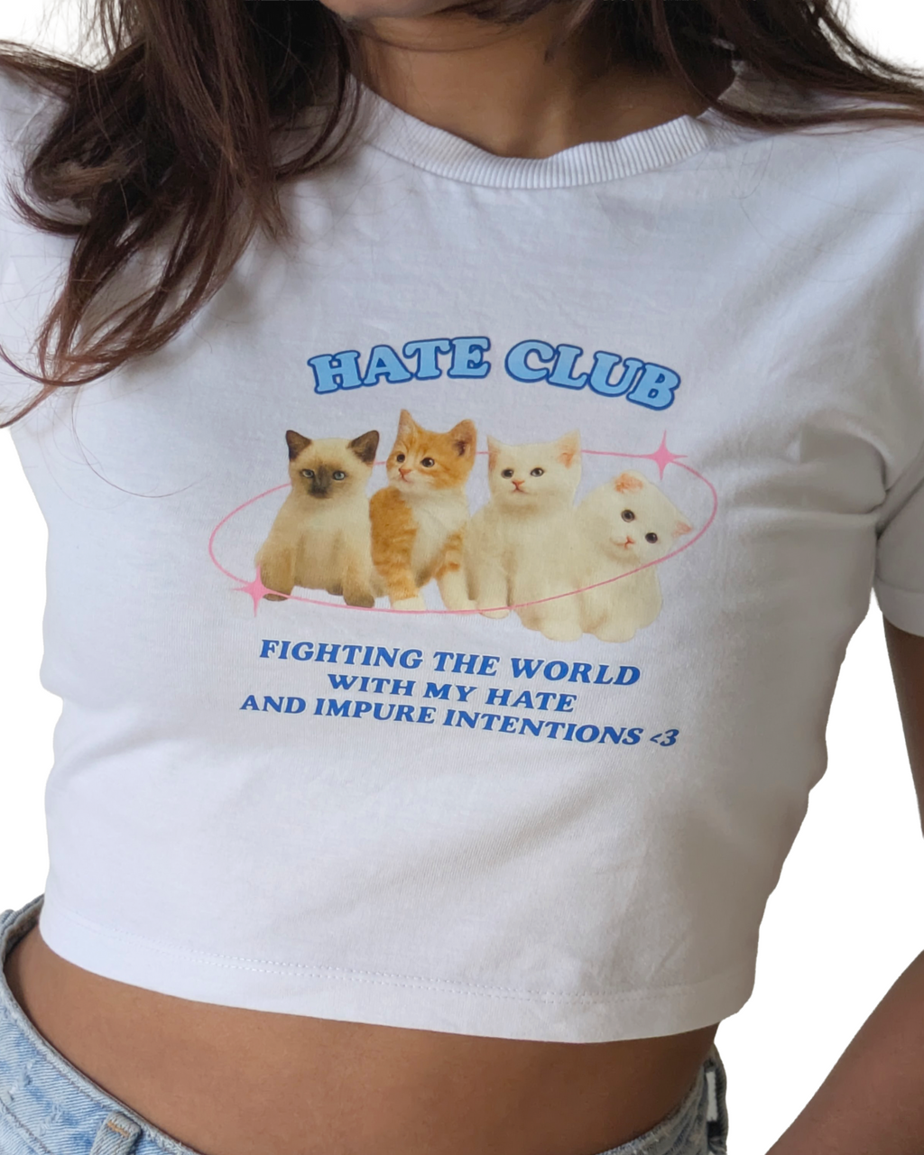 Hate Club - Baby Fit White T-Shirt