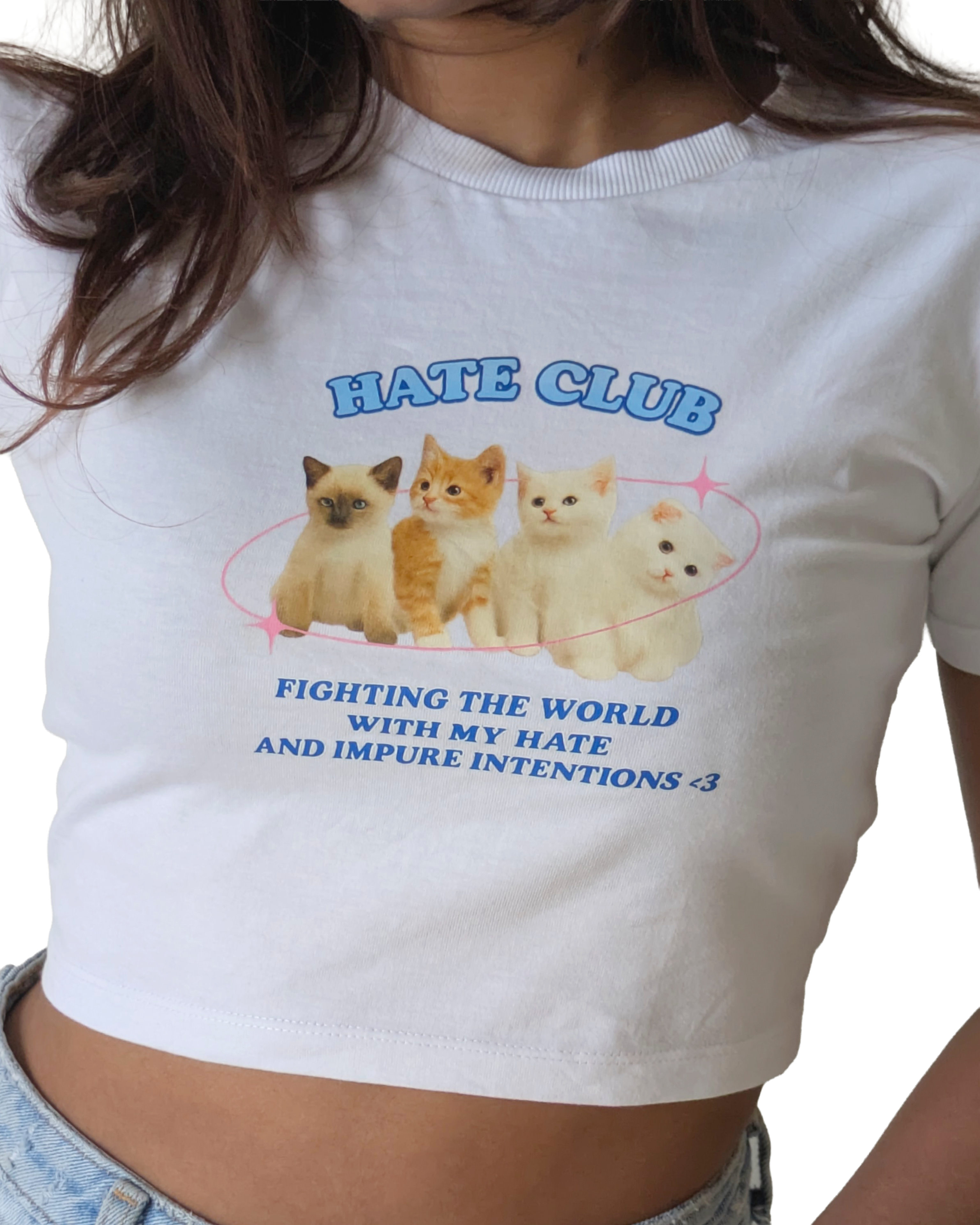 Hate Club - Baby Fit White T-Shirt