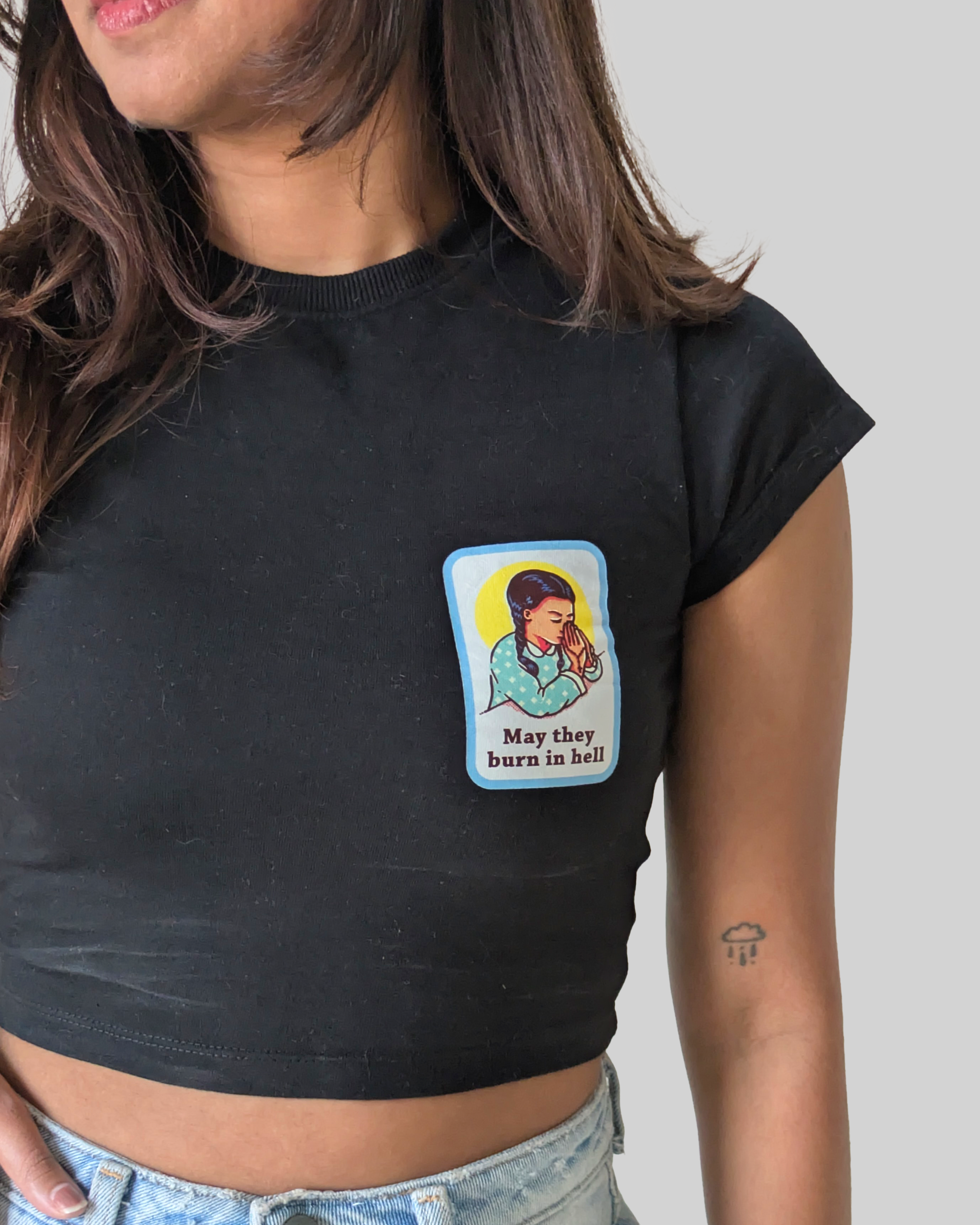 Burn in Hell - Baby Fit Black T-Shirt