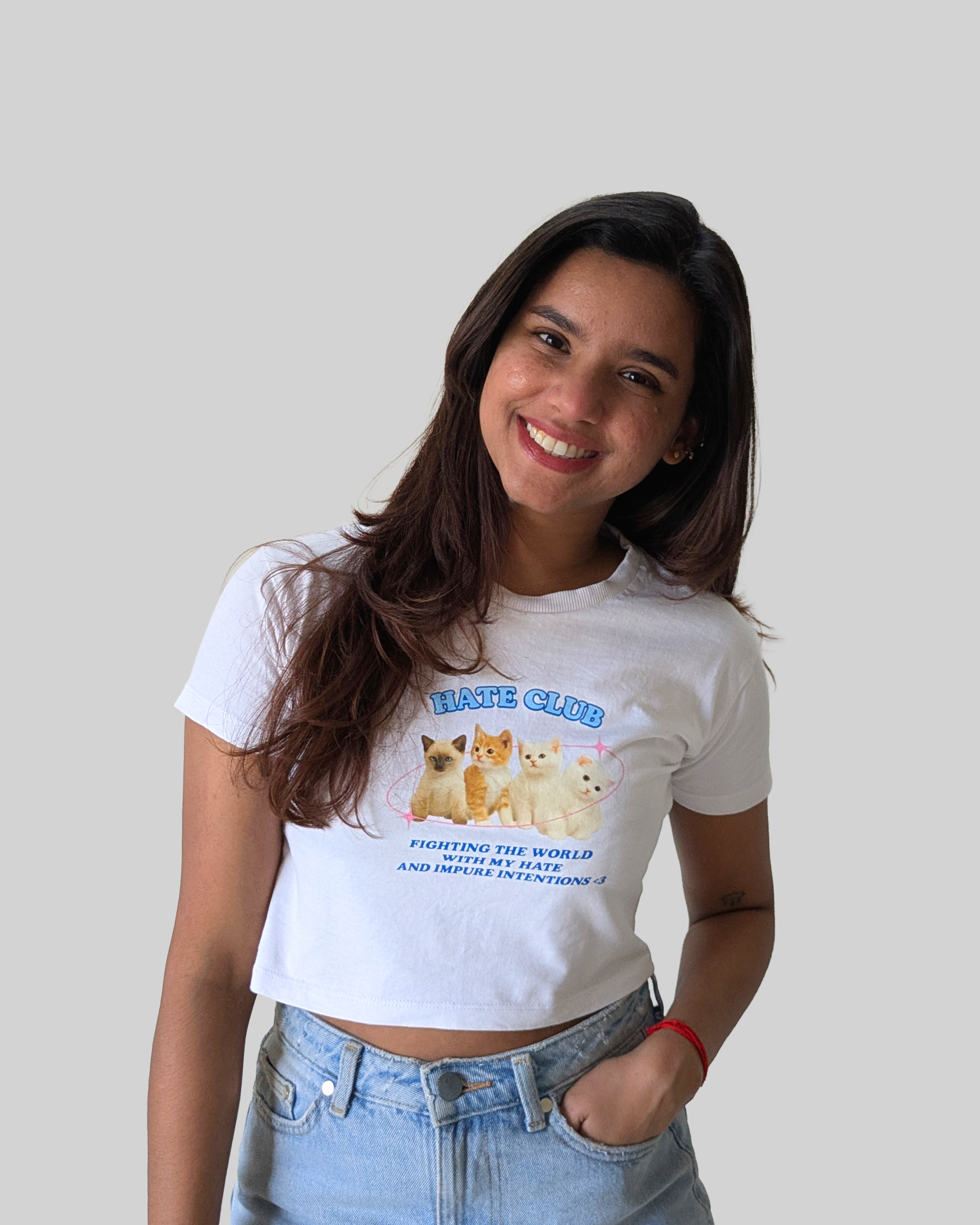 Hate Club - Baby Fit White T-Shirt