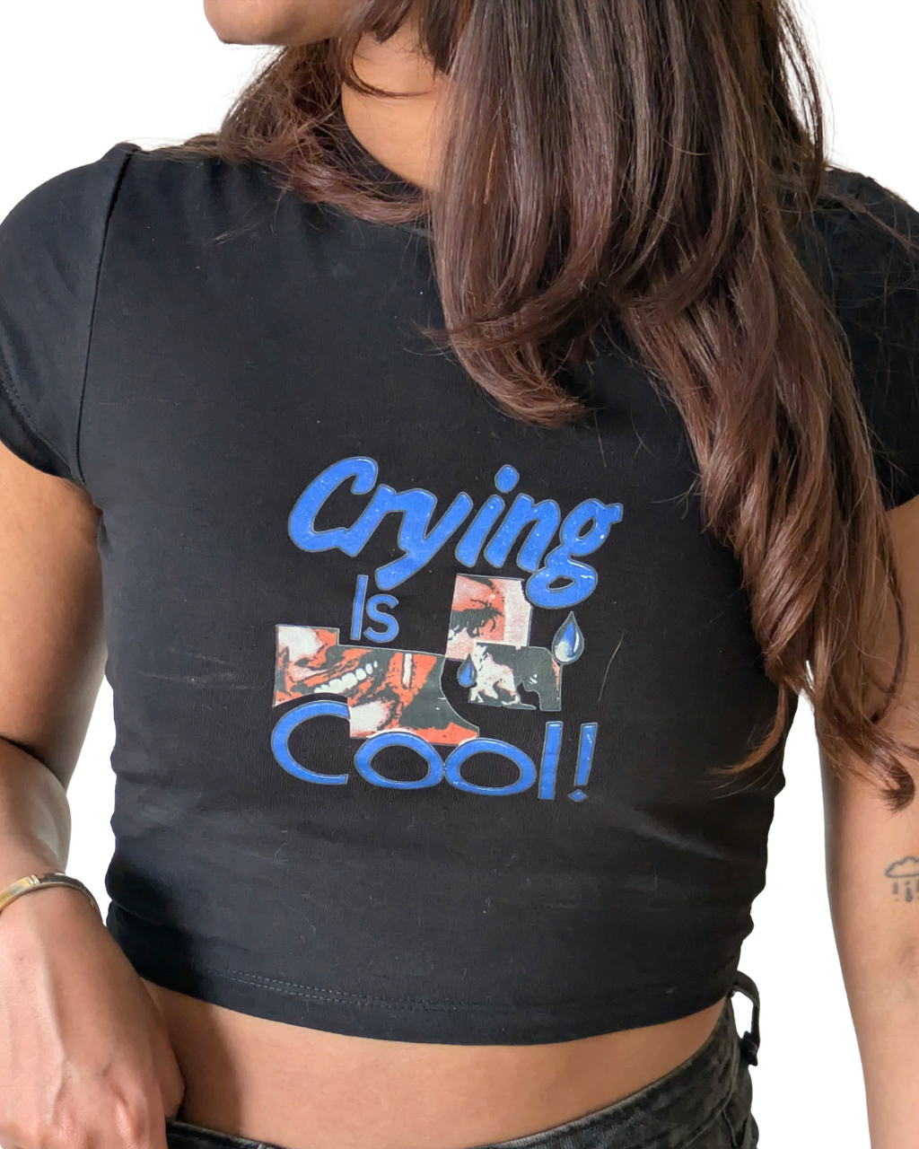 Crying is Cool - Baby Fit Black T-Shirt