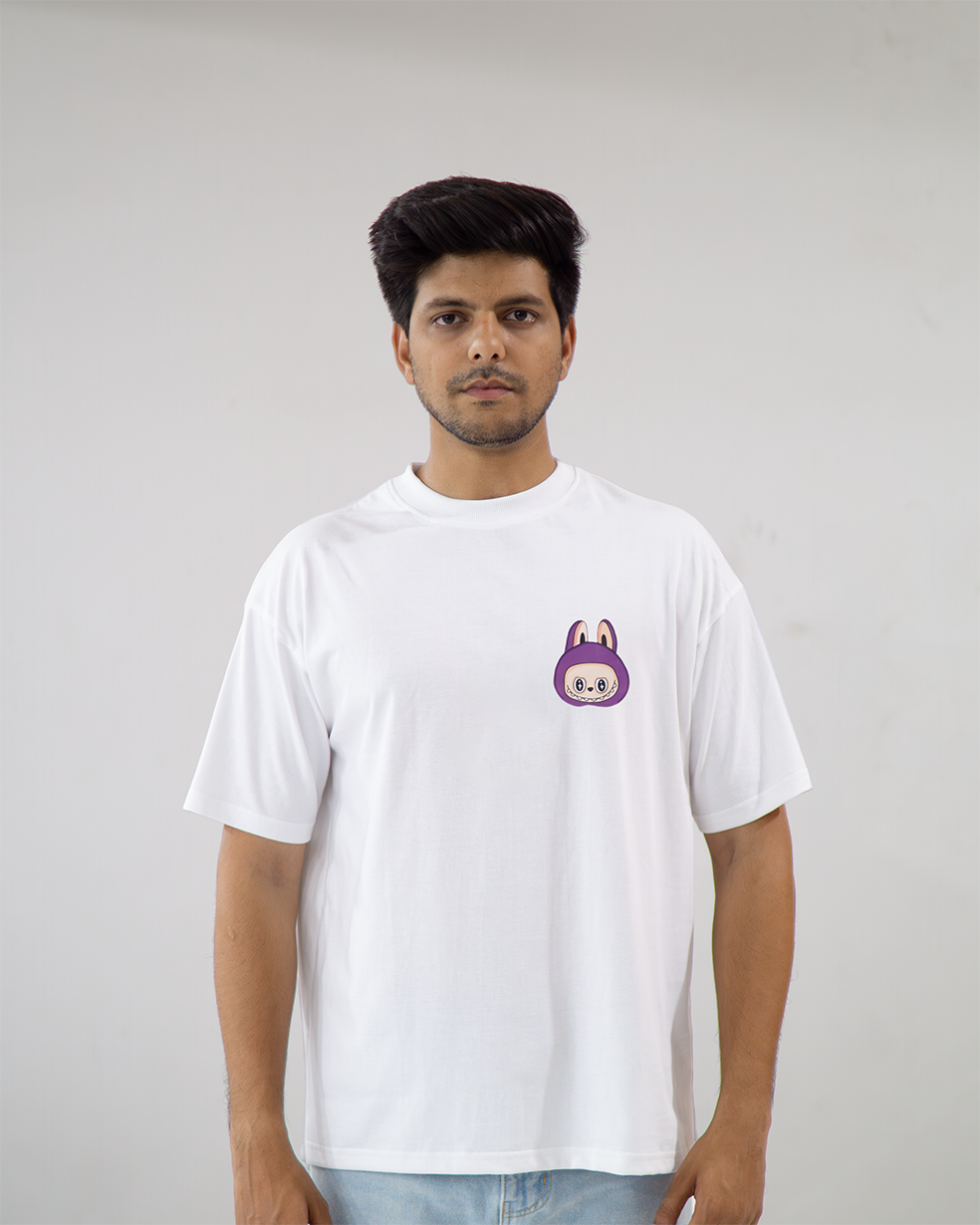 Labubu - Oversized White T-Shirt | Mystery Colours