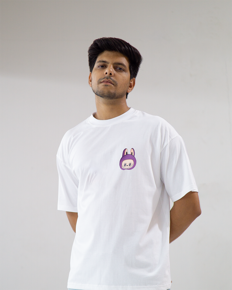 Labubu - Oversized White T-Shirt | Mystery Colours