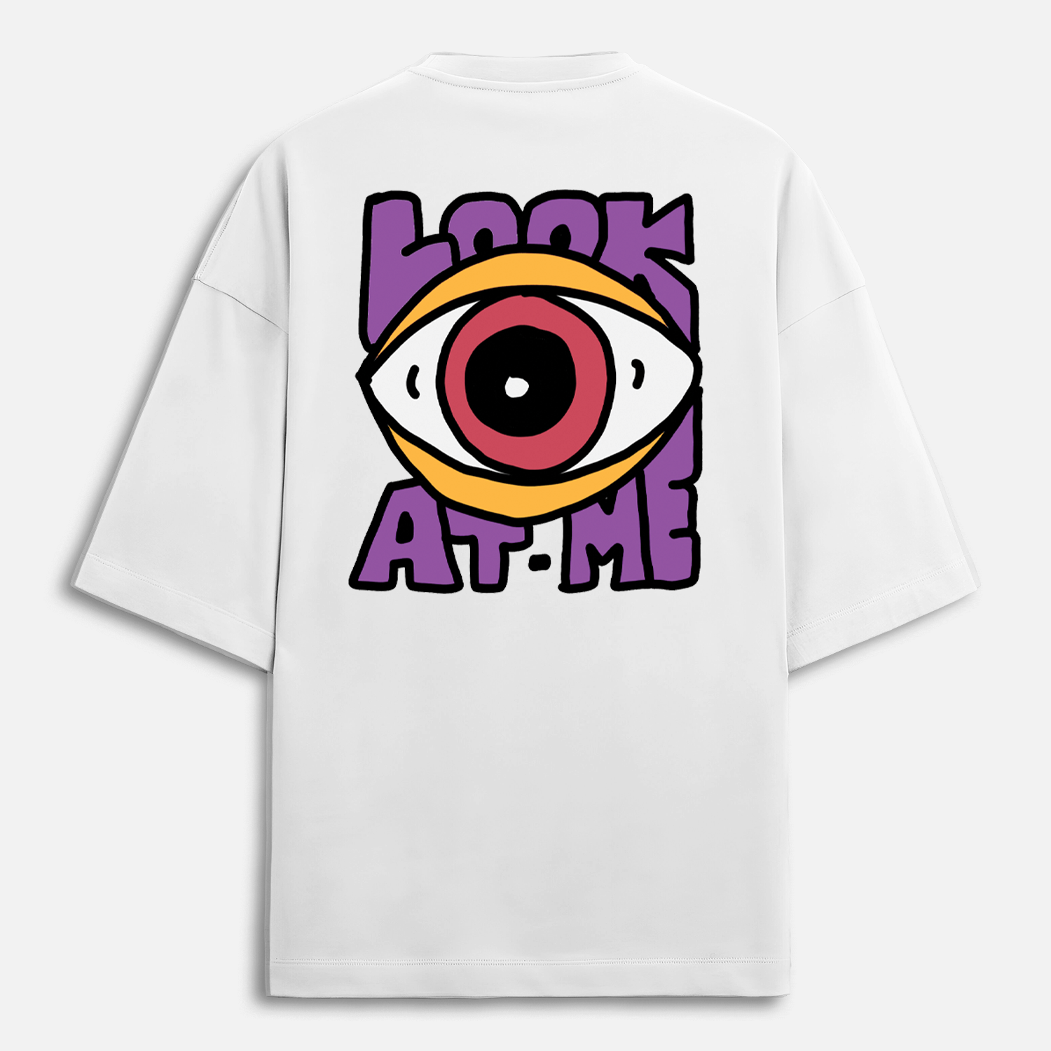 Look at me - Oversized White T-Shirt