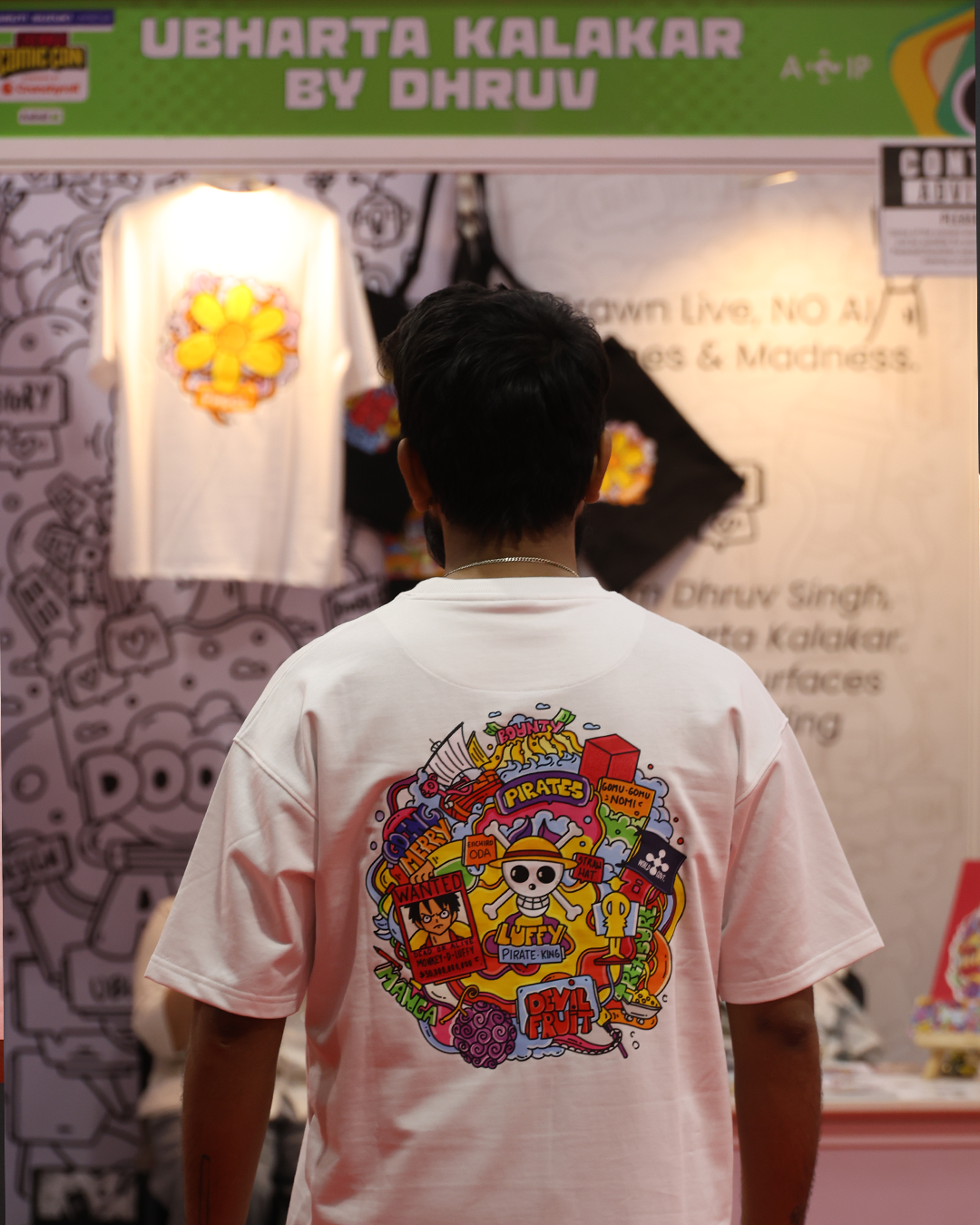 One Piece - Oversized White T-Shirt