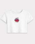 Lips - Baby Fit White T-Shirt
