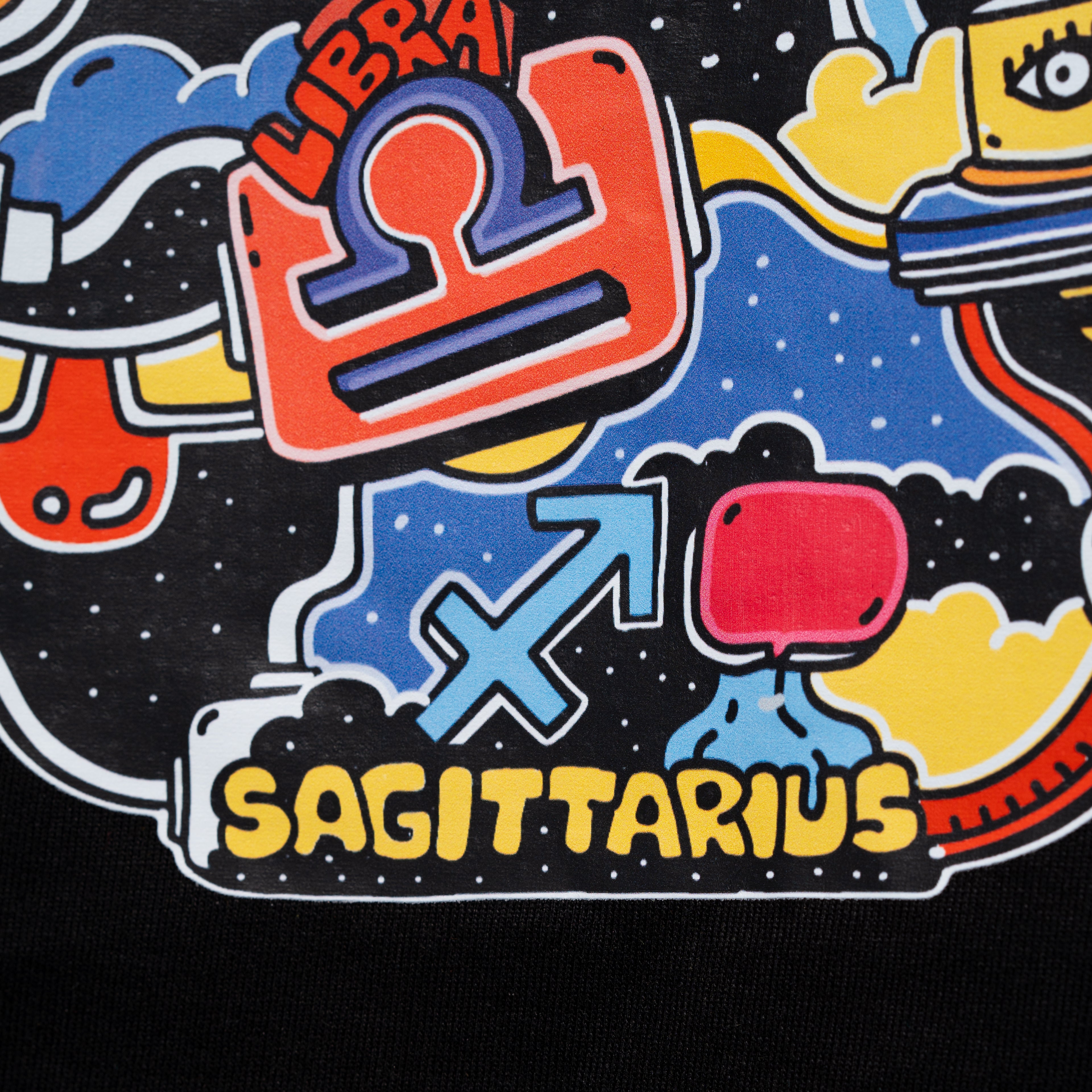 Astro Love - Oversized Black T-Shirt