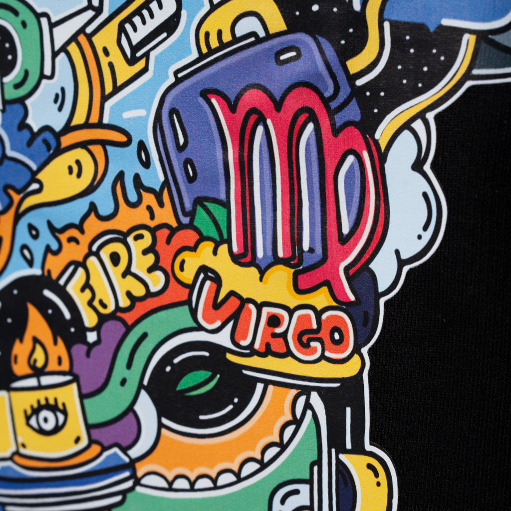 Astro Love - Oversized Black T-Shirt